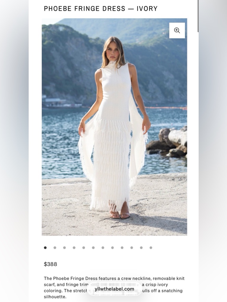 Brand New - Phoebe Ivory Fringe Maxi Dress